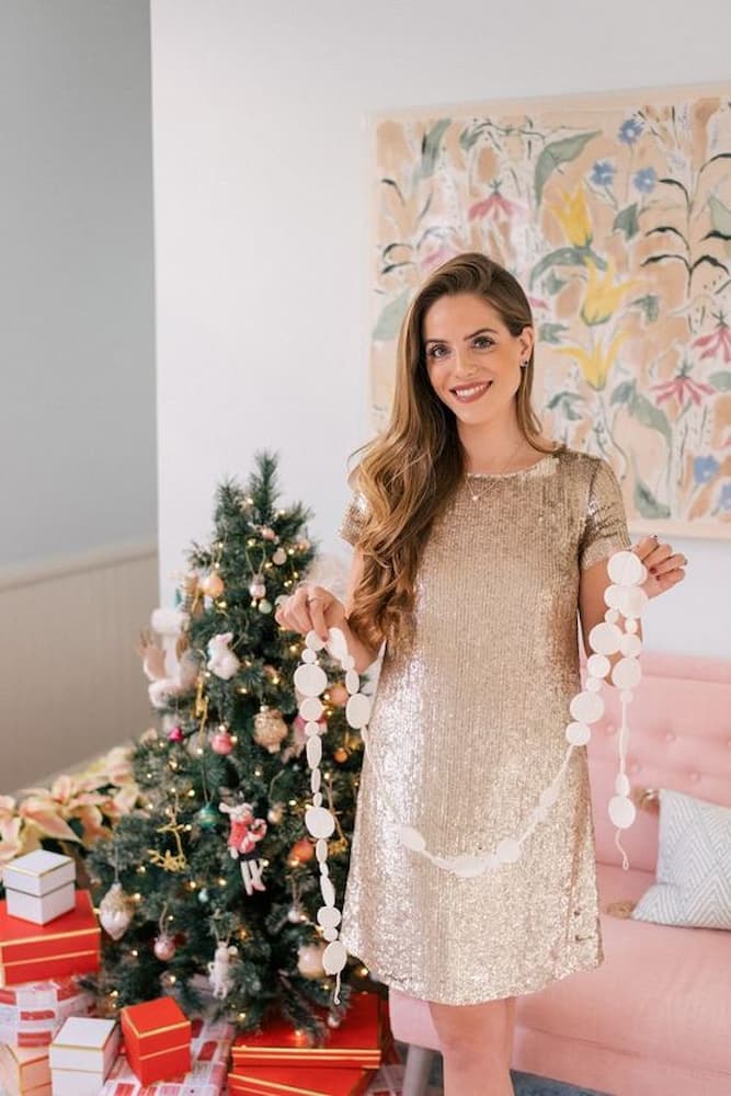 Vestido com brilho para look de natal 