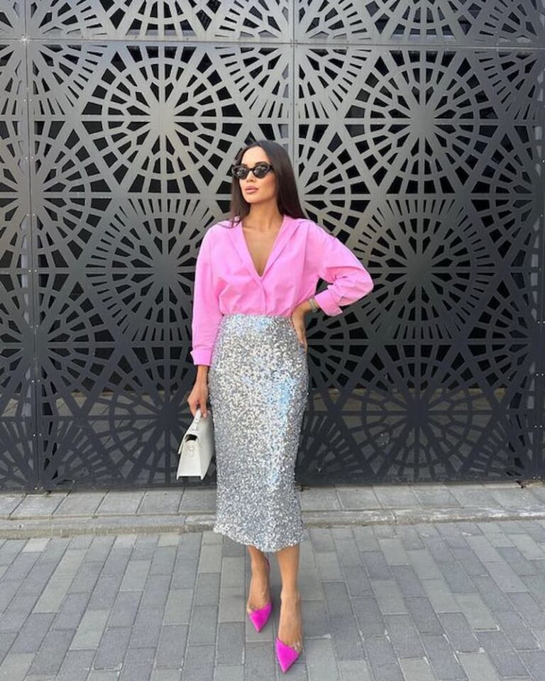 +25 Looks com saia de paetê e dicas de como usar - Se a Moda Pega
