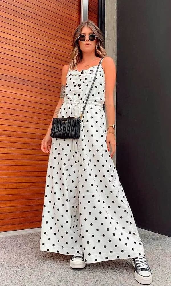 ideia de look com macacão para o verão