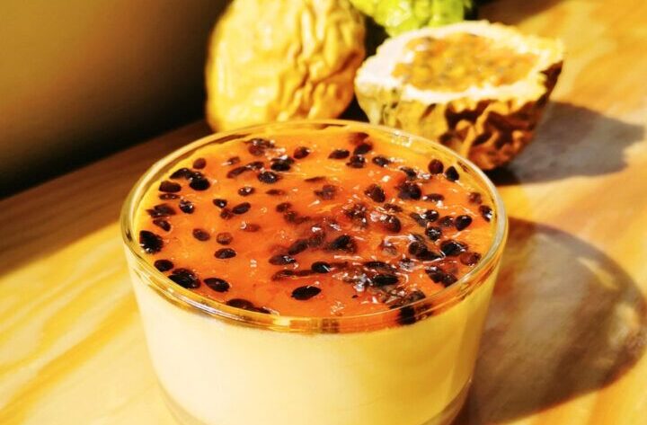 mousse de maracuja com suco